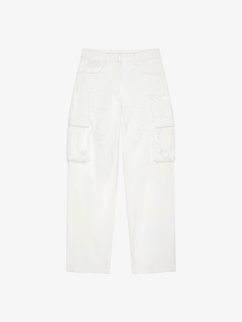 OVERSIZED CARGO PANTS IN DENIM - 1