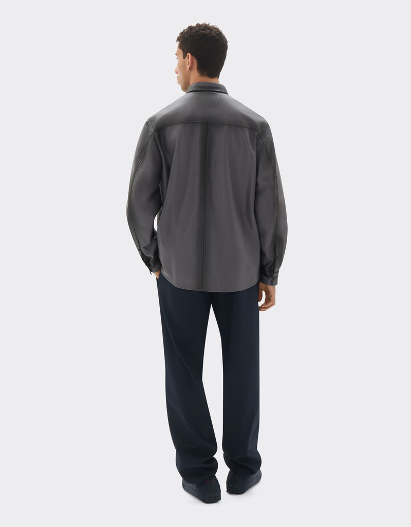 Reconditioned by Ferrari leather overshirt jacket 6