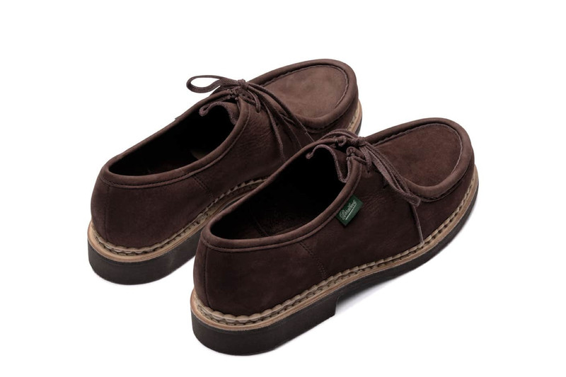 Paraboot Mirabelle Taurillon Nubuck Chocolate - Rubber Sole outlook