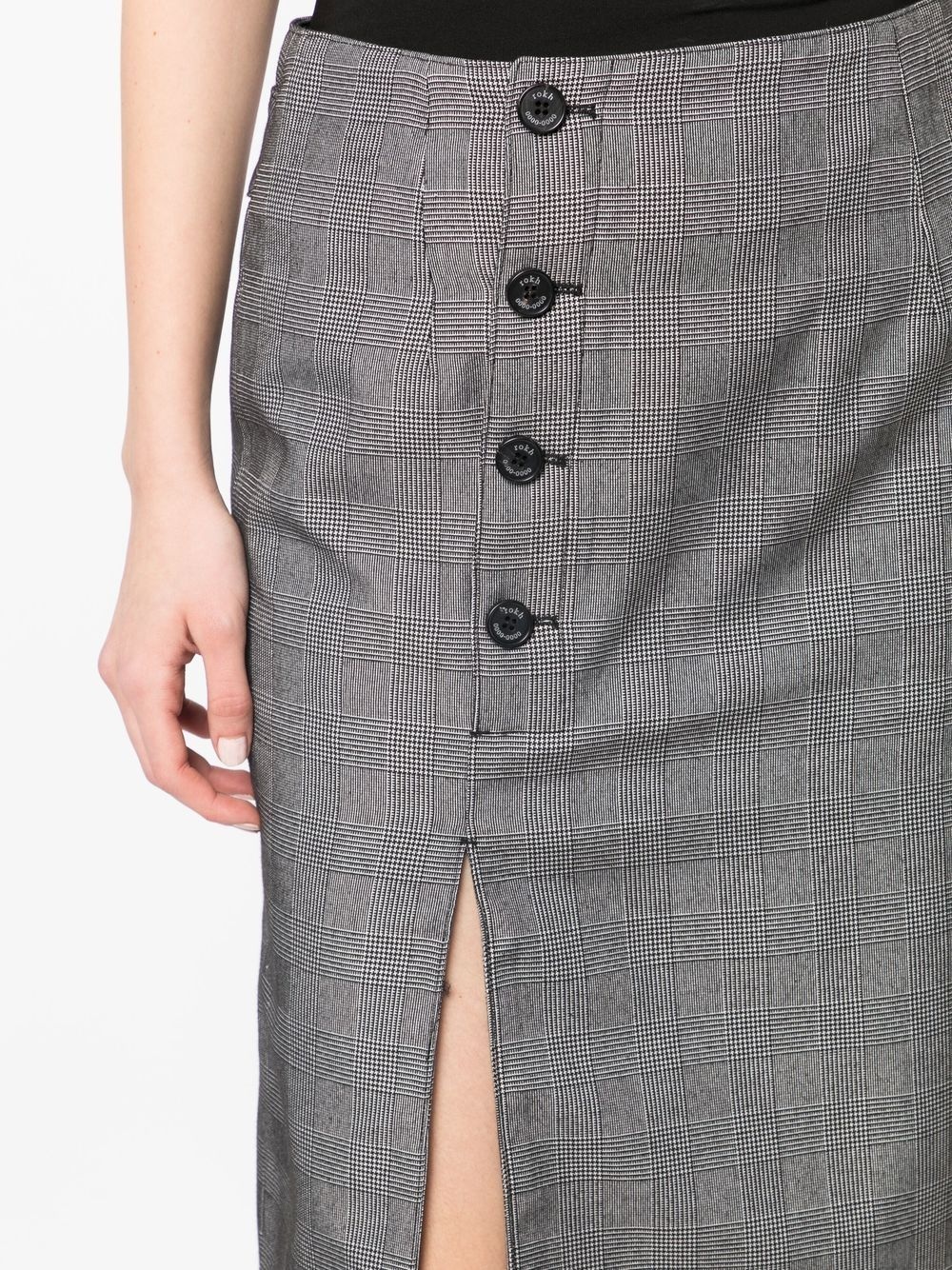 button-front midi skirt - 5