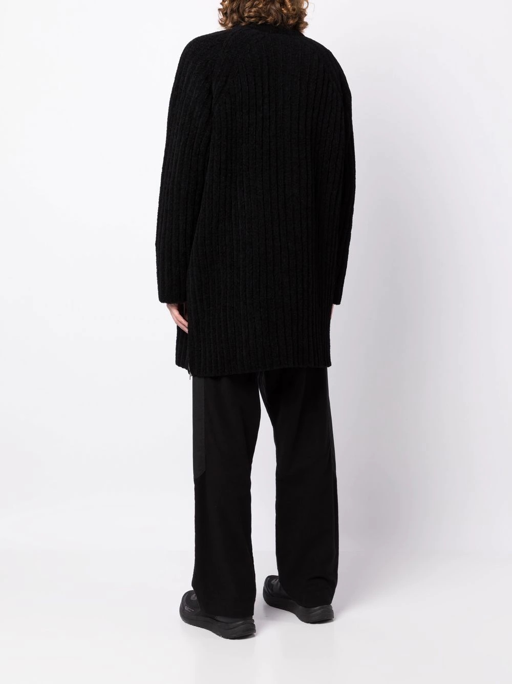 ribbed-knit zip-up jumper - 4