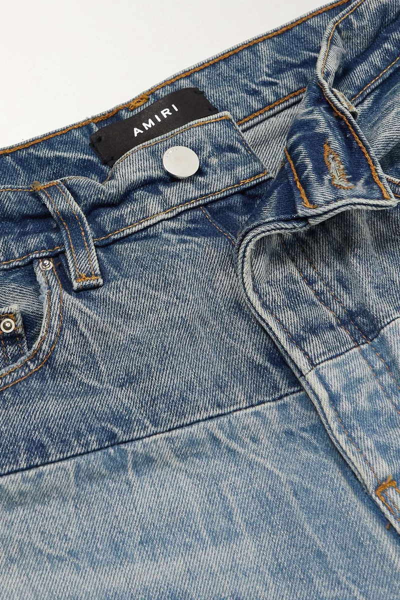 Distressed high-rise straight-leg jeans 4