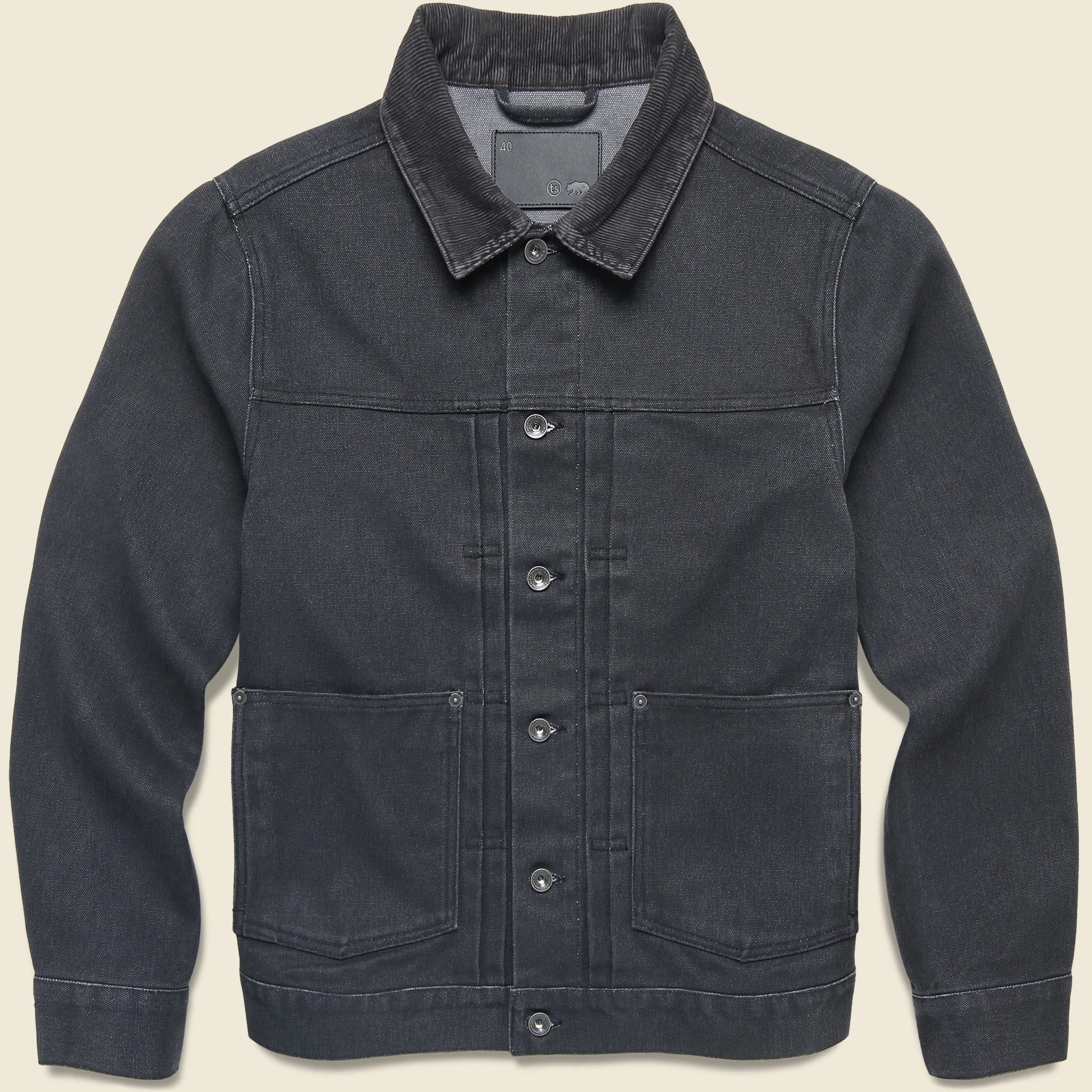 Ryder Jacket - Coal Chipped Canvas - 1