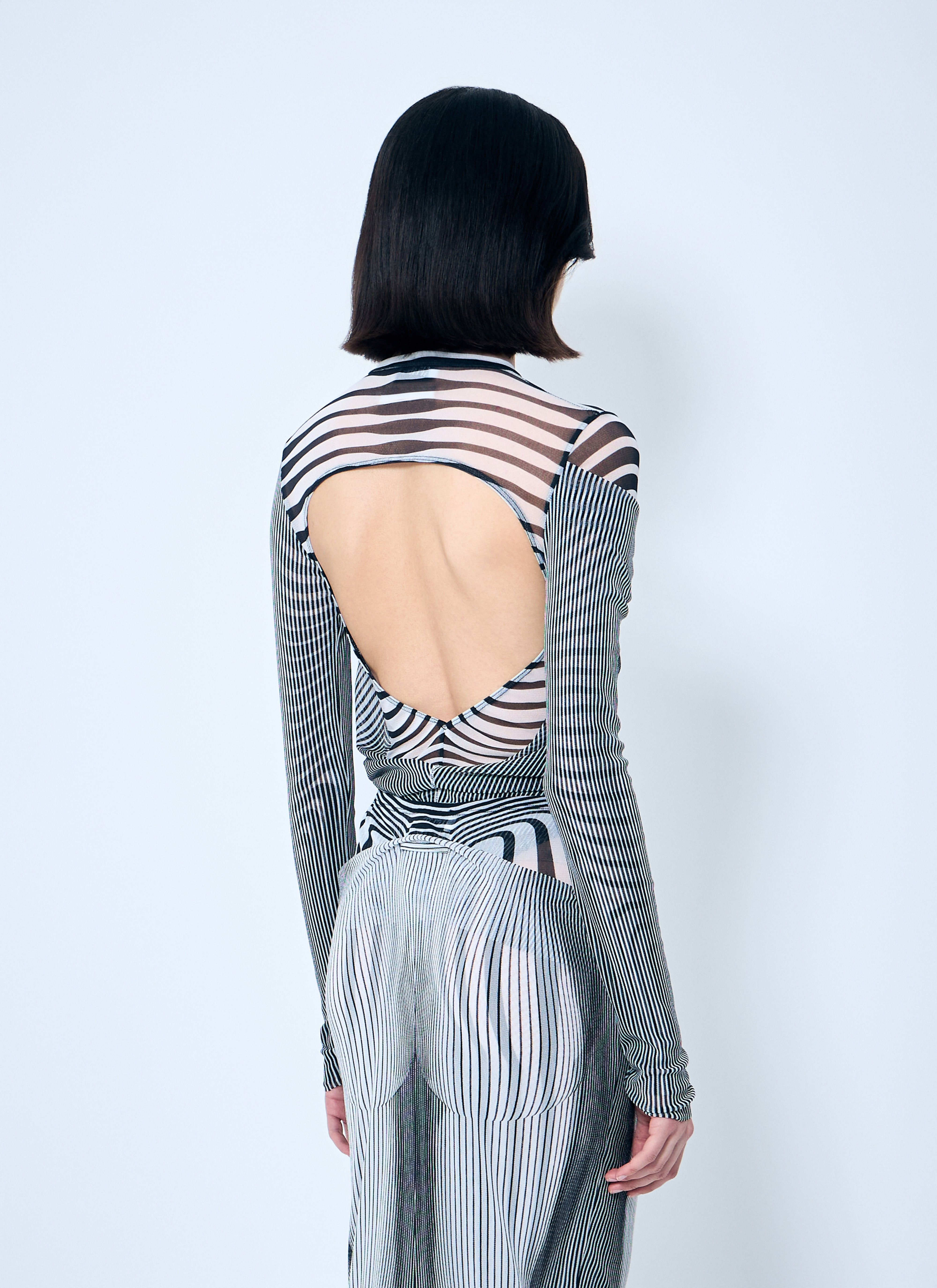 Jean Paul Gaultier Women Double-Layer Mesh Bodysuit - 4