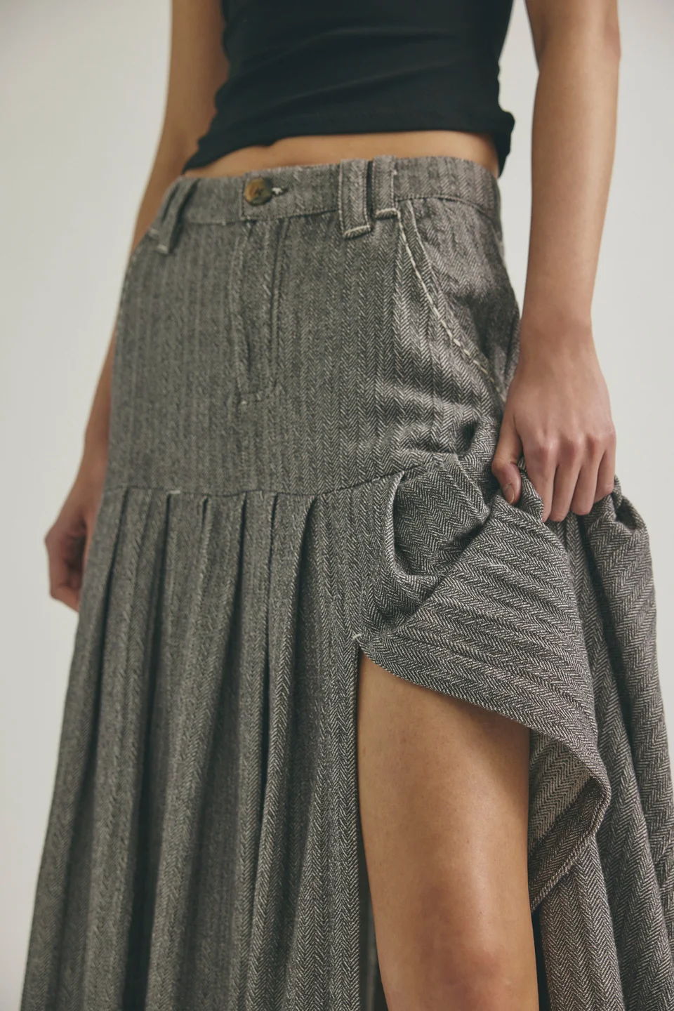 53rd Street Tailored Maxi Skirt - 1