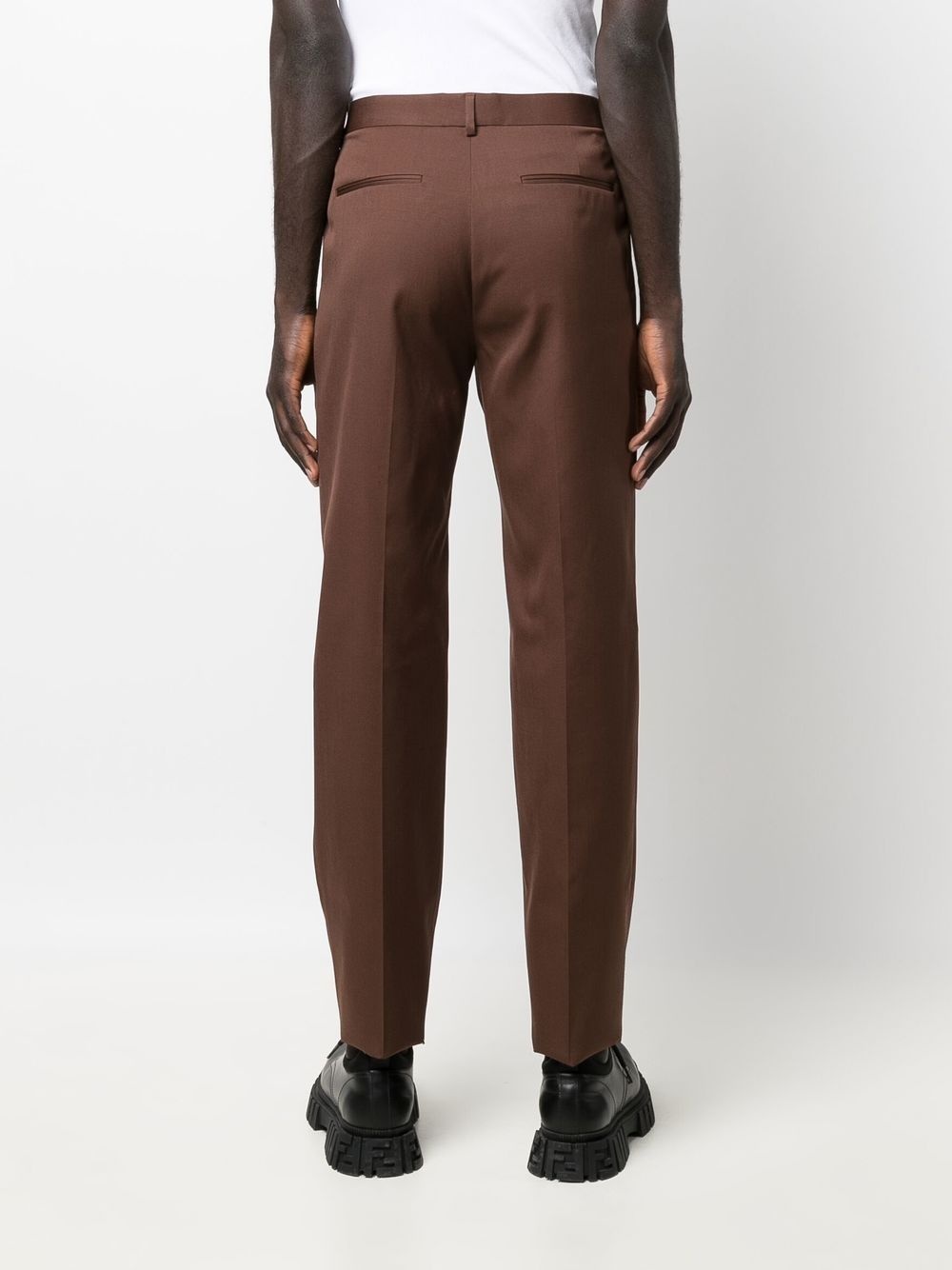 straight-leg tailored trousers - 4