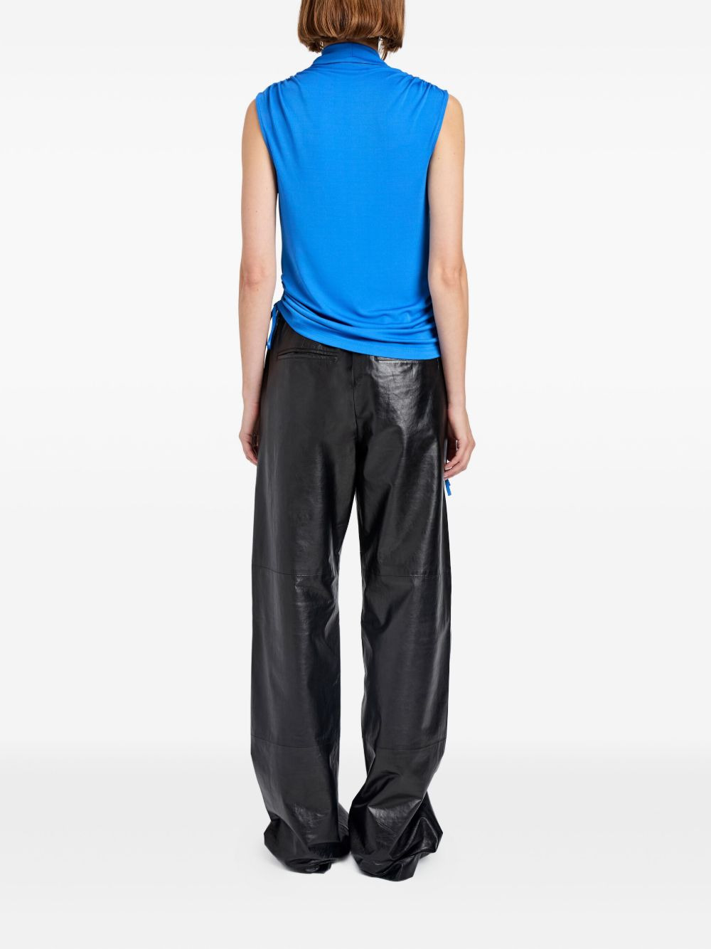 Elna cowl-neck drawstring top - 4