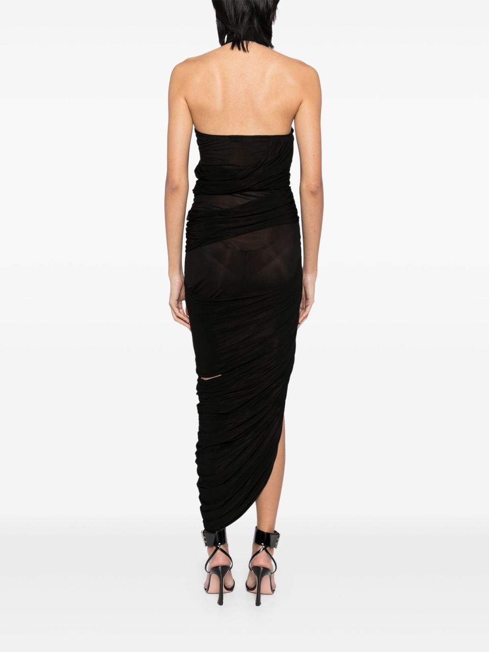 asymmetric halter dress - 4