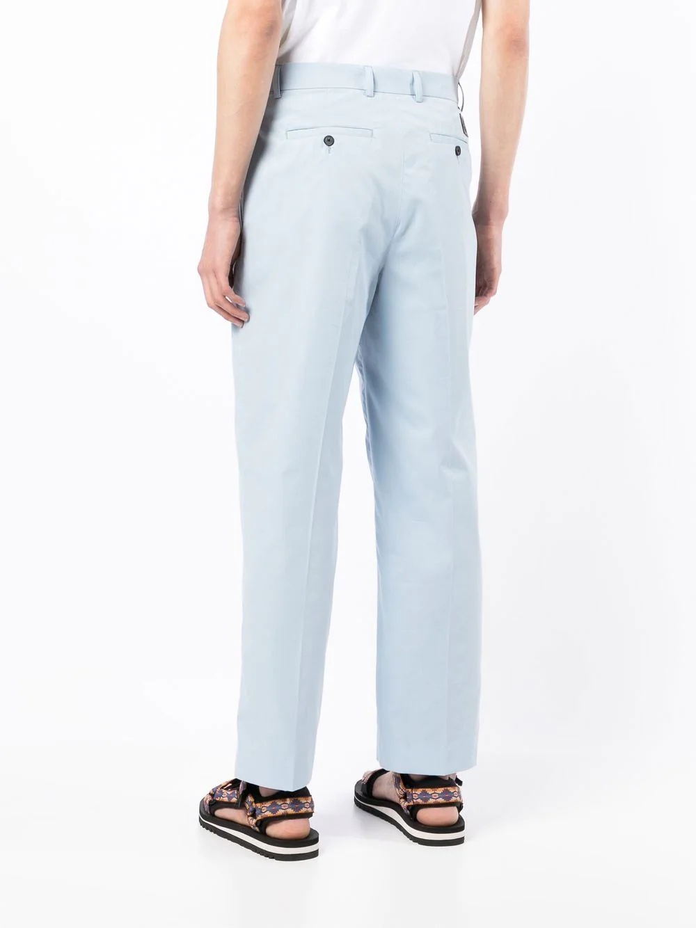 straight-leg cotton trousers - 4