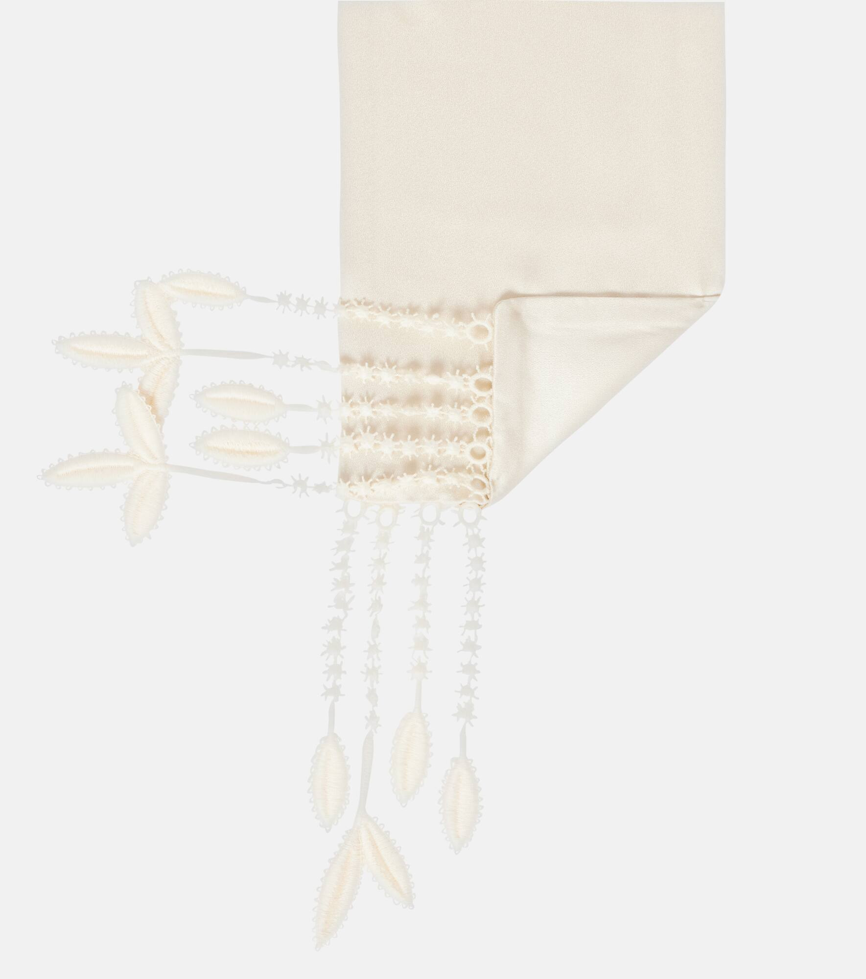 Lace-trimmed scarf - 5
