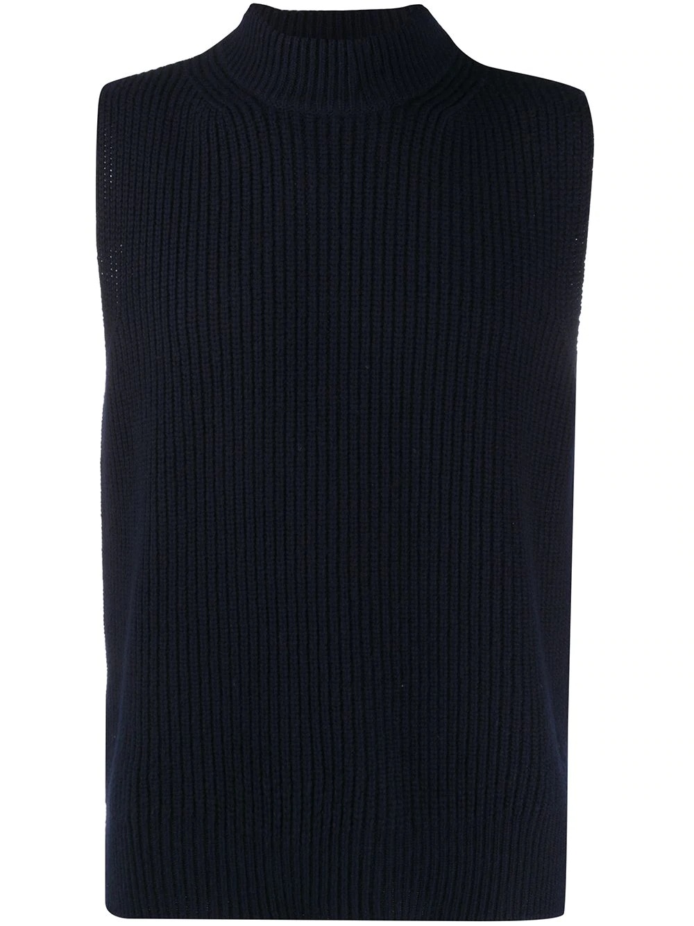 ribbed sweater vest - 1