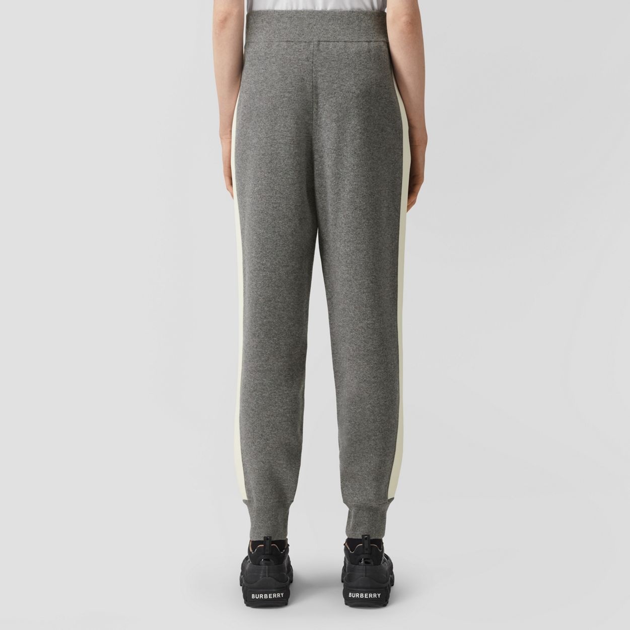 Logo Graphic Wool Cashmere Blend Jogging Pants - 4