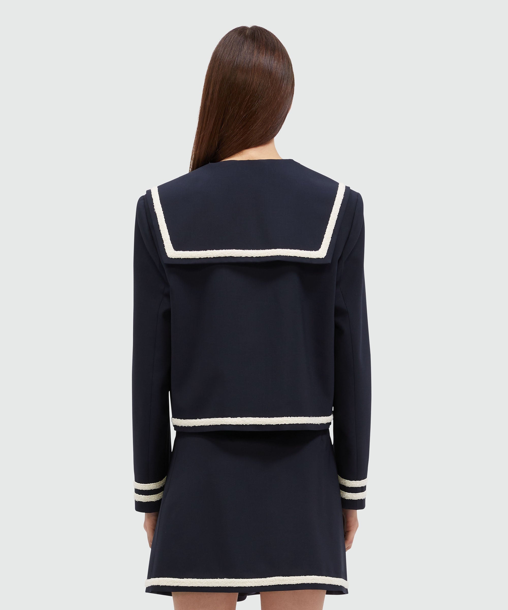 MSGM Tailoring navy blue cool wool peacoat - 3