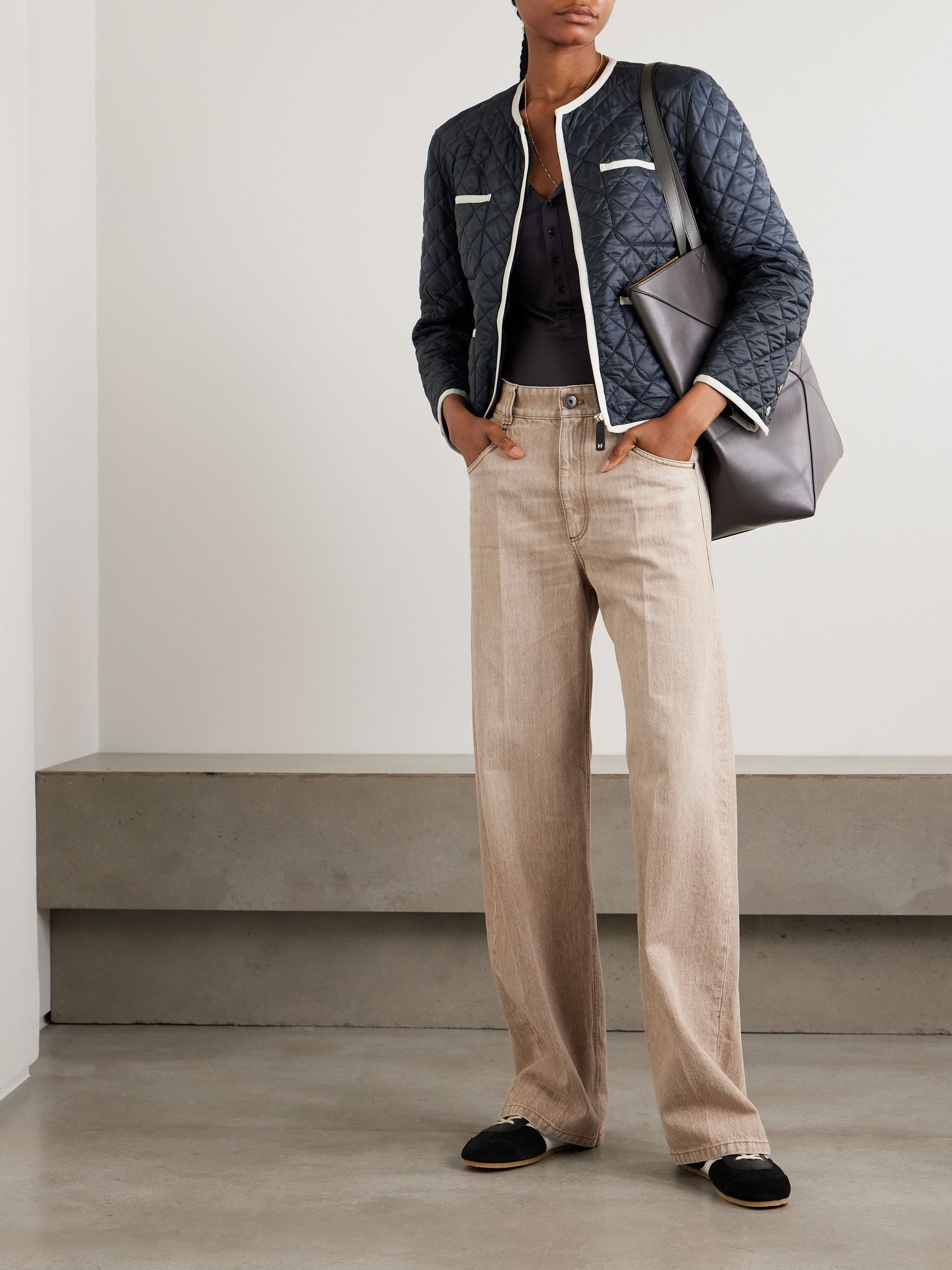 Celeste quilted shell jacket Navy - 2