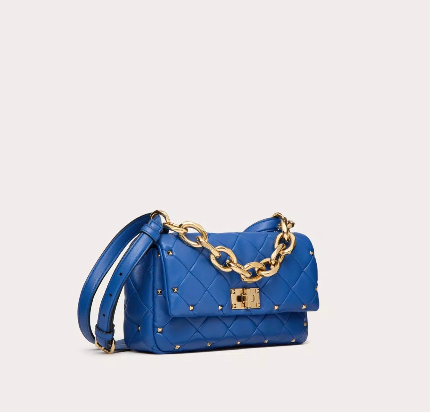 Valentino Garavani Rockstud Spike Bag In Nappa Patchwork - 3