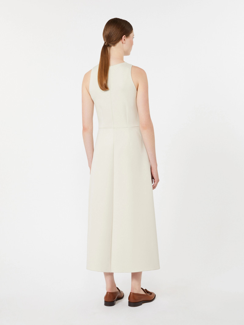CANNONE Long flared scuba jersey dress - BEIGE 4