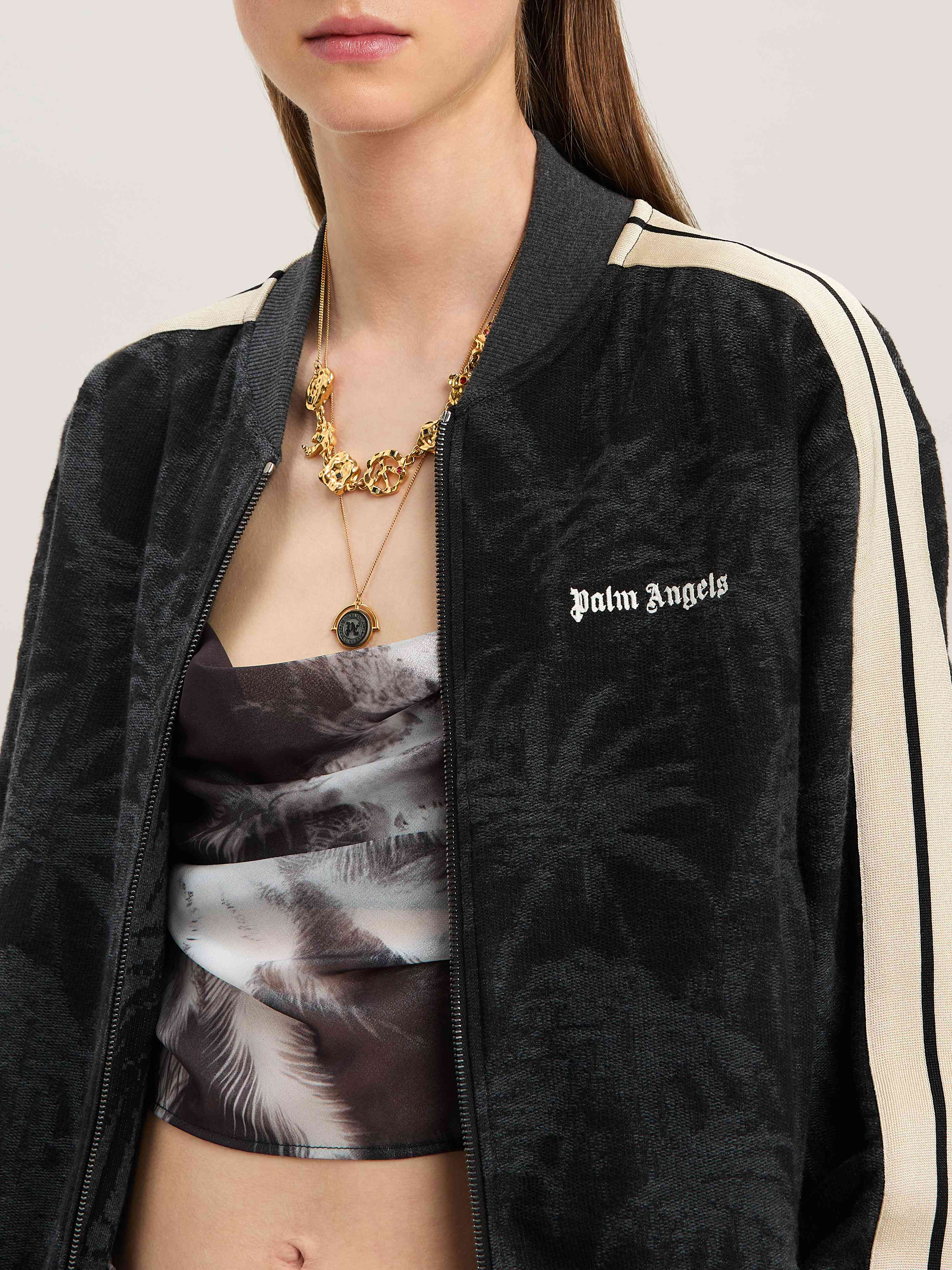 Jacquared Palms Track Jacket - 6