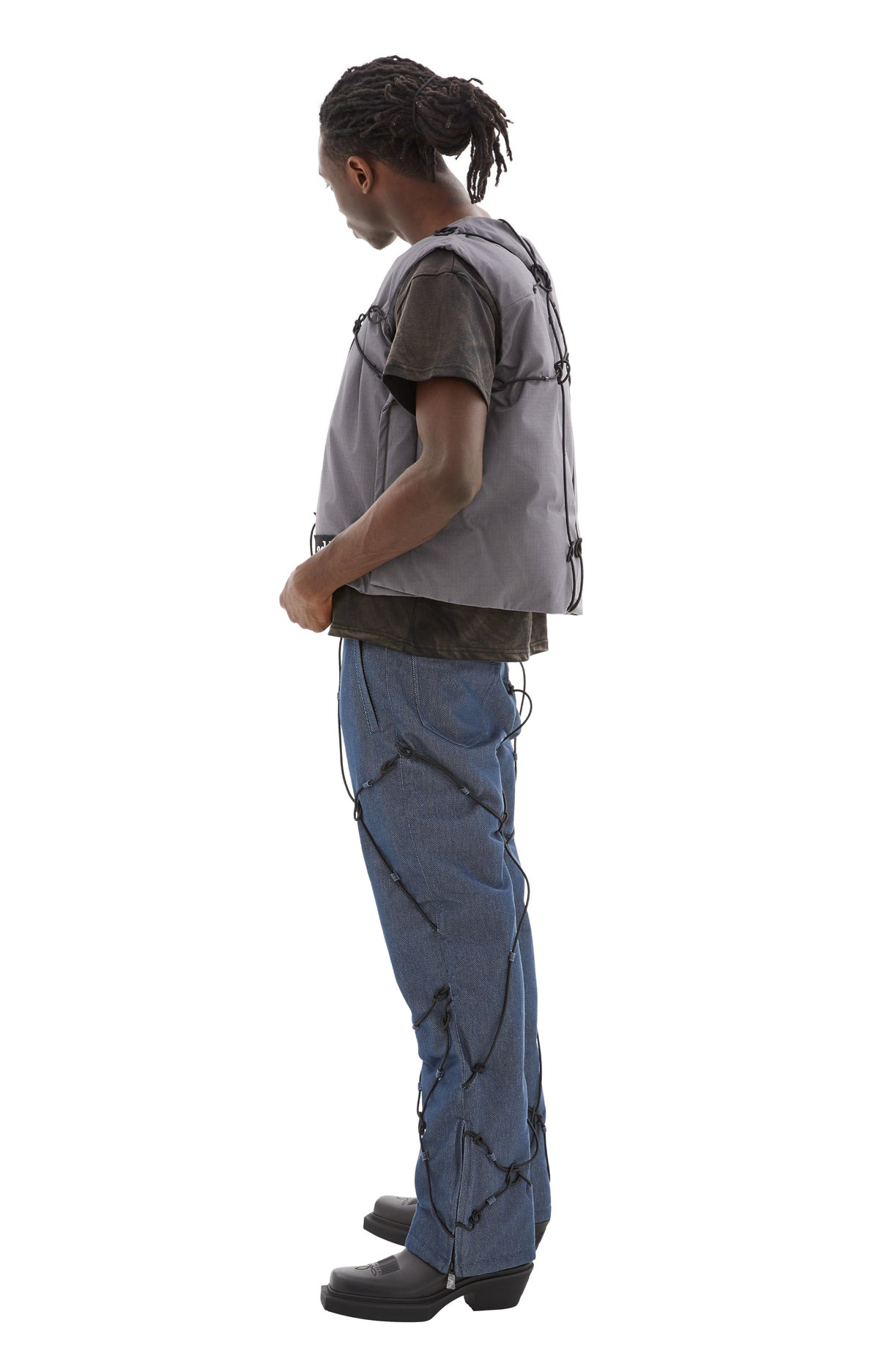VEST W/DOWN PADDING (GREY) - 3