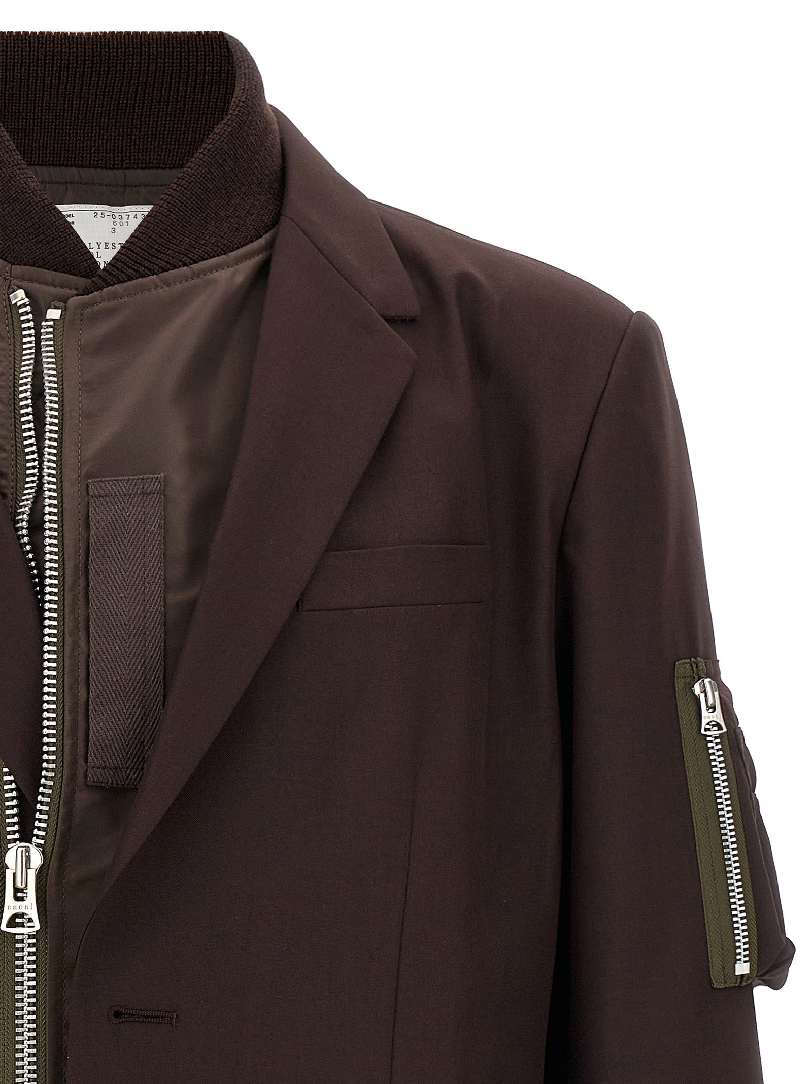 Sacai Men Bomber Insert Blazer - 4