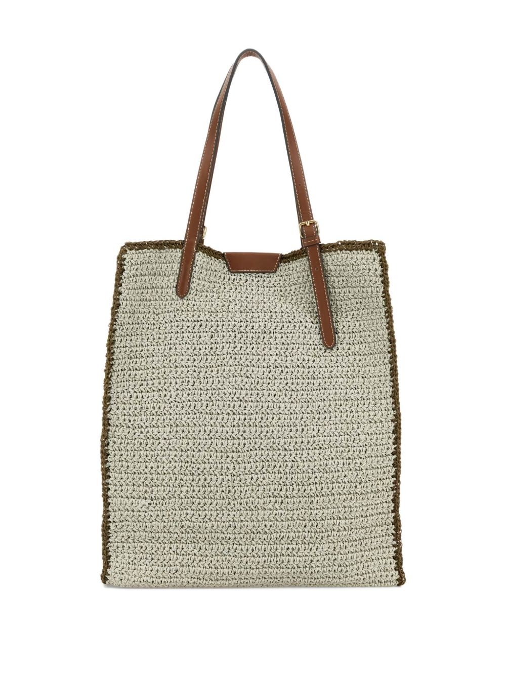 smiley-motif woven tote bag - 2