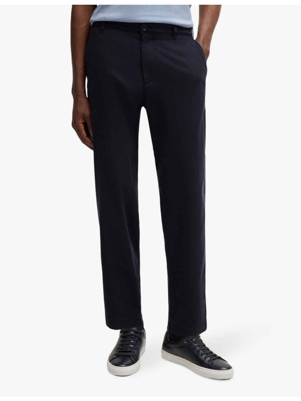 Tapered-leg tapered-fit stretch-woven trousers - 3