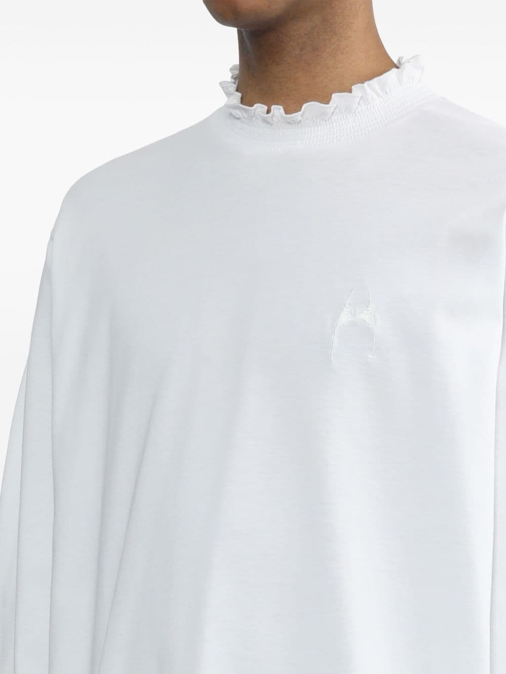ruffled cotton sweatshirt - 5