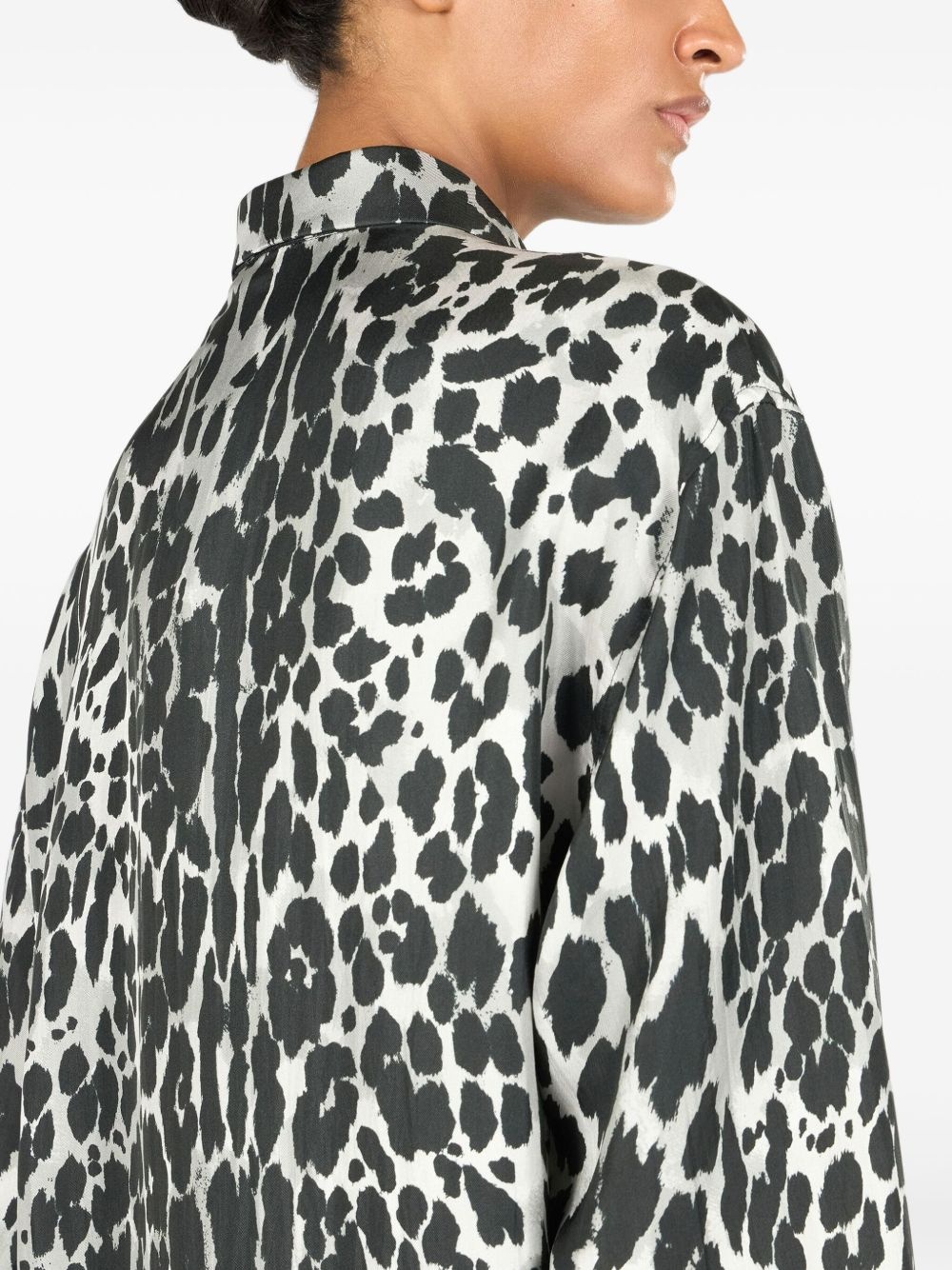 leopard-print shirt - 6