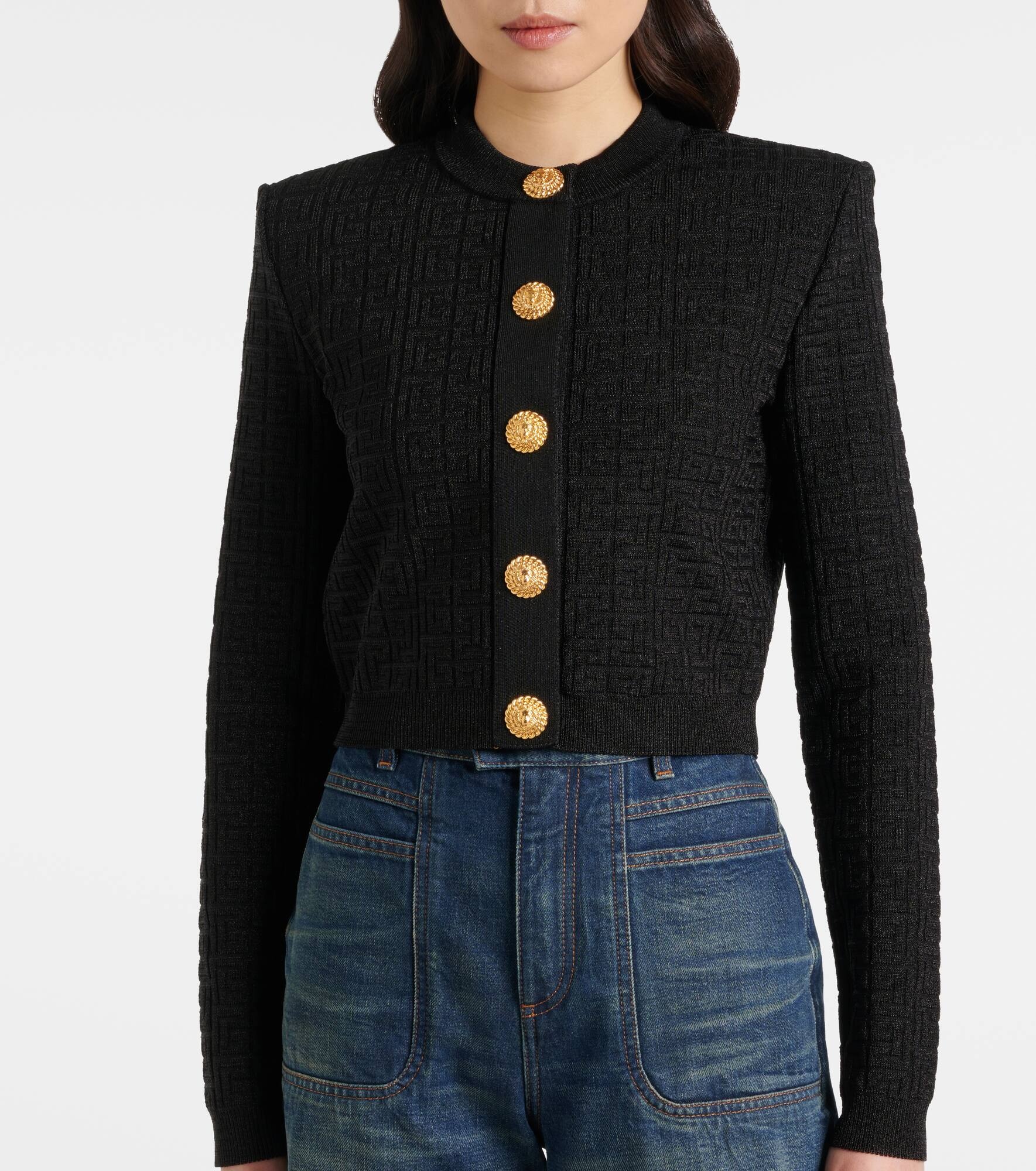 PB Labyrinth lamé cardigan - 4