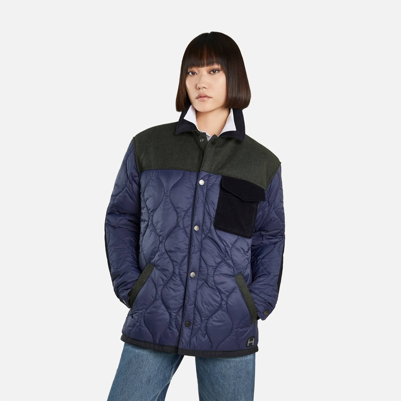Quilted Shirt Jacket Blue 8