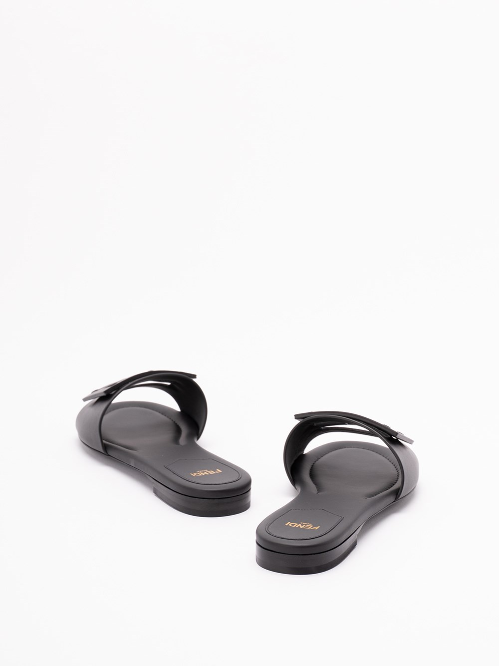 `Signature` Leather Slides - 3