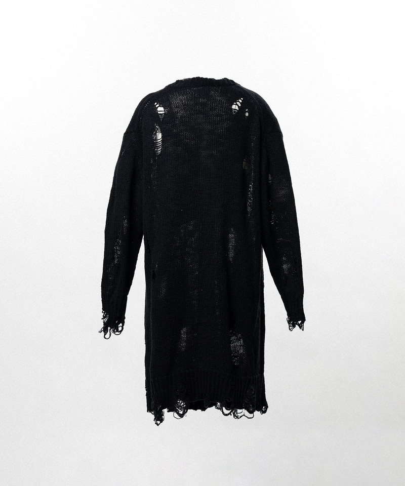 Damaged Low Gauge Long Cardigan 27