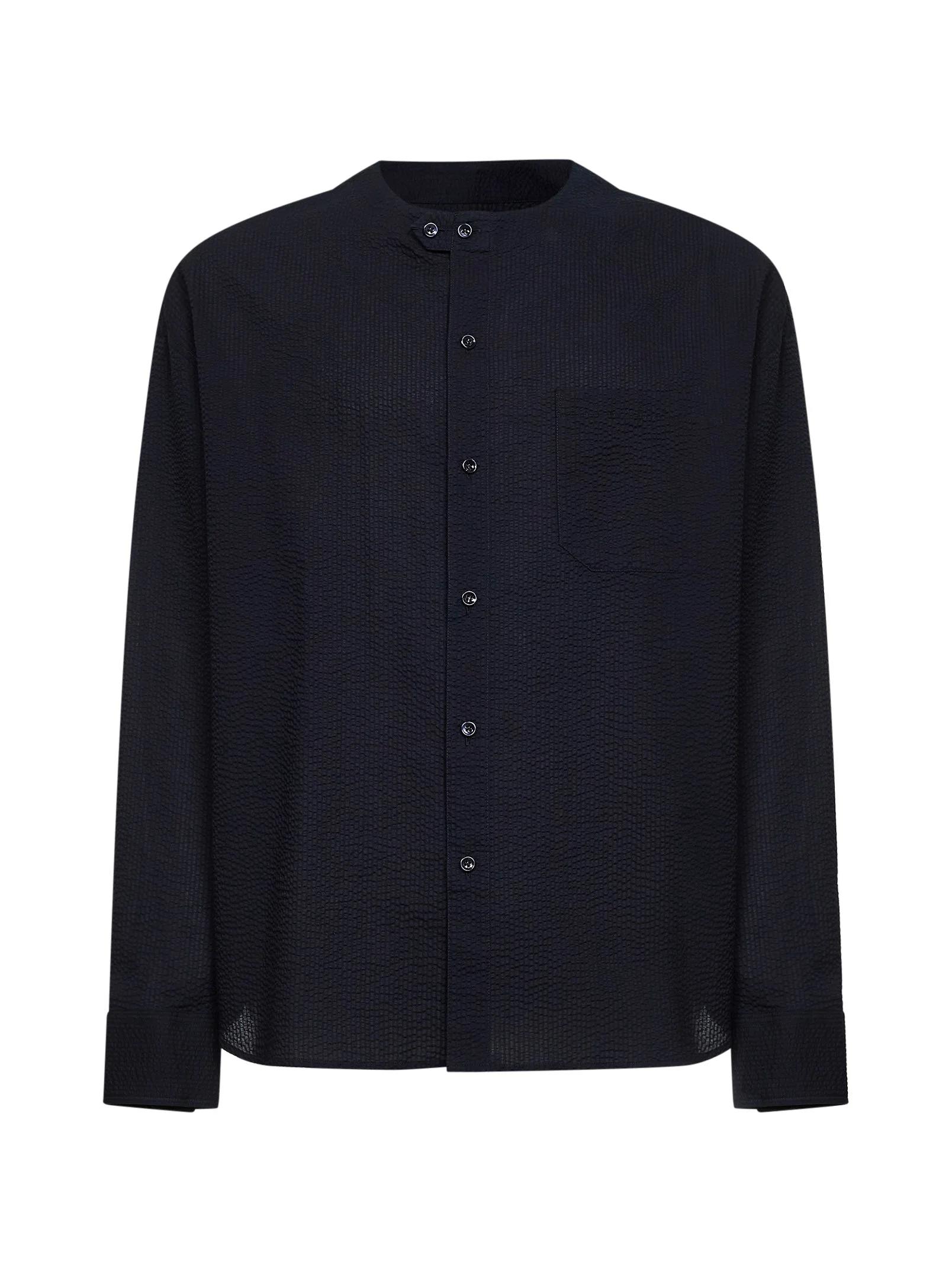 Blue ASV cotton seersucker shirt - 1