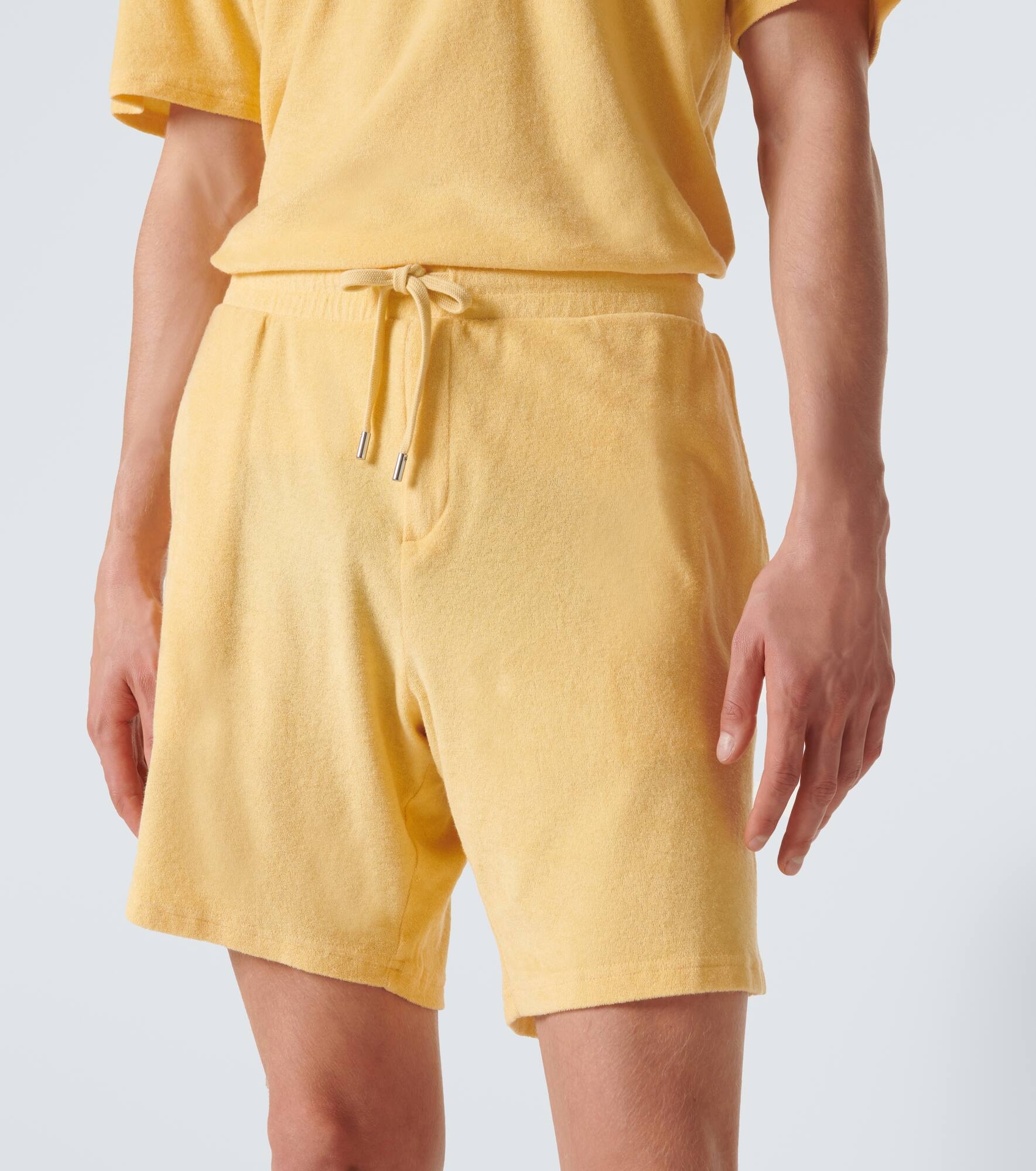 Faustino cotton and linen-blend terry shorts - 5