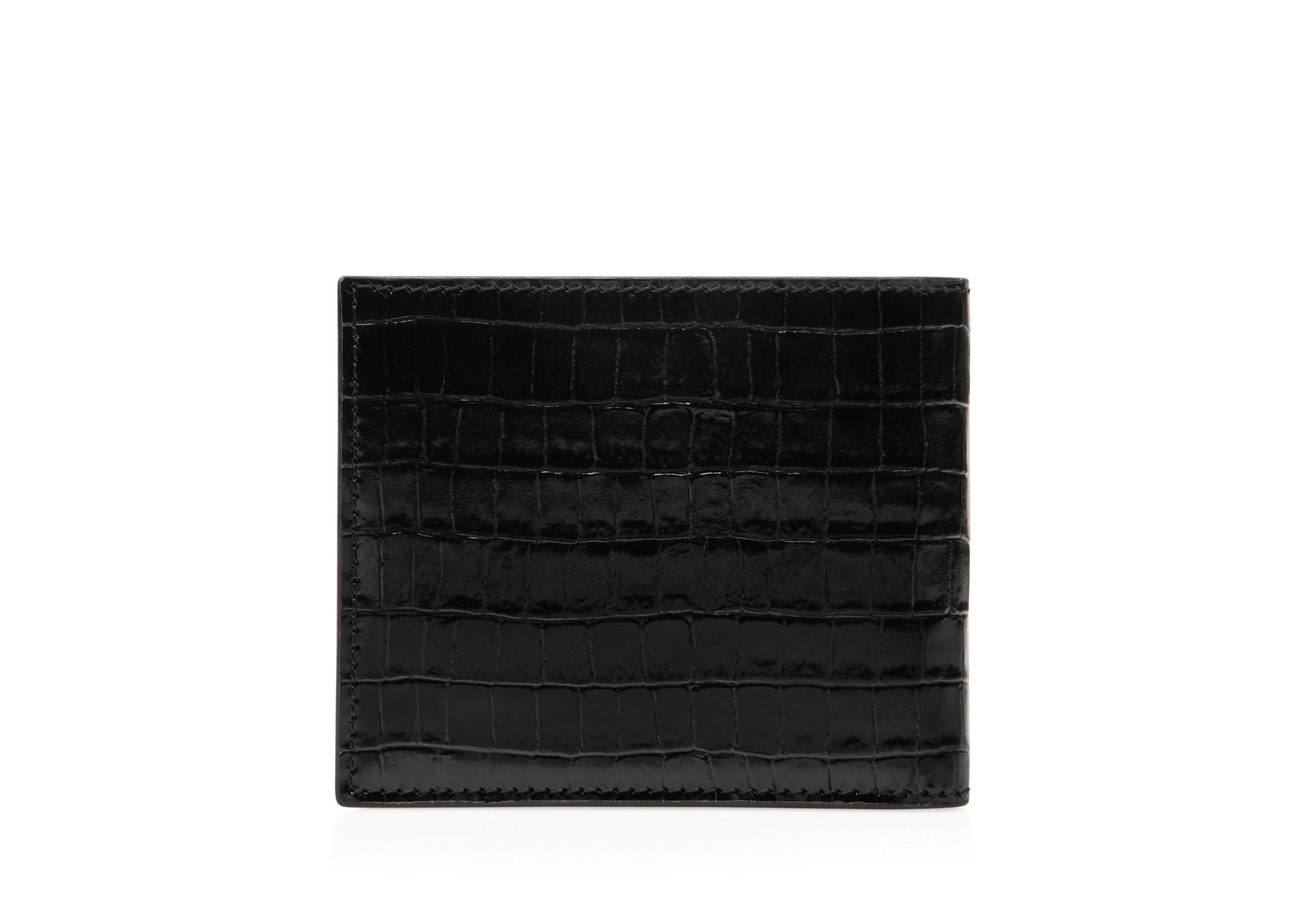 GLOSSY PRINTED CROC CLASSIC BIFOLD WALLET - 3