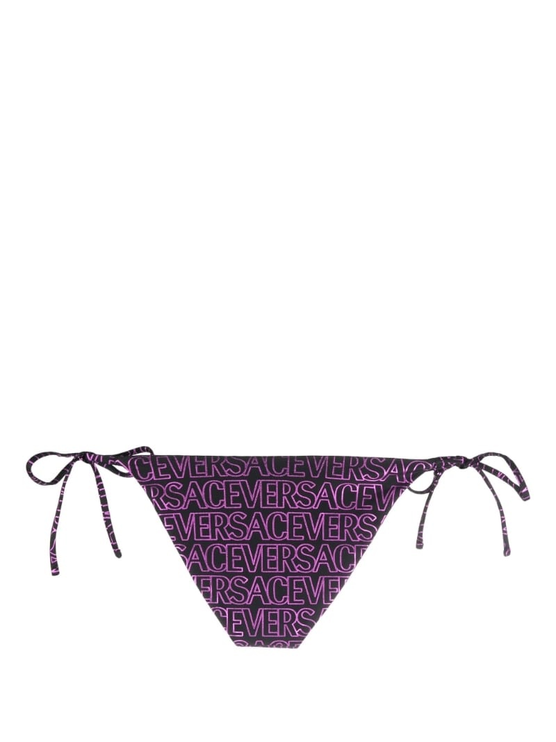 logo-print tie-fastening bikini bottoms - 2