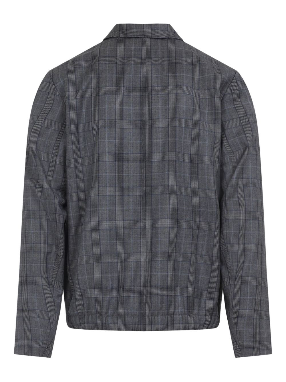 checked zip-front jacket - 2