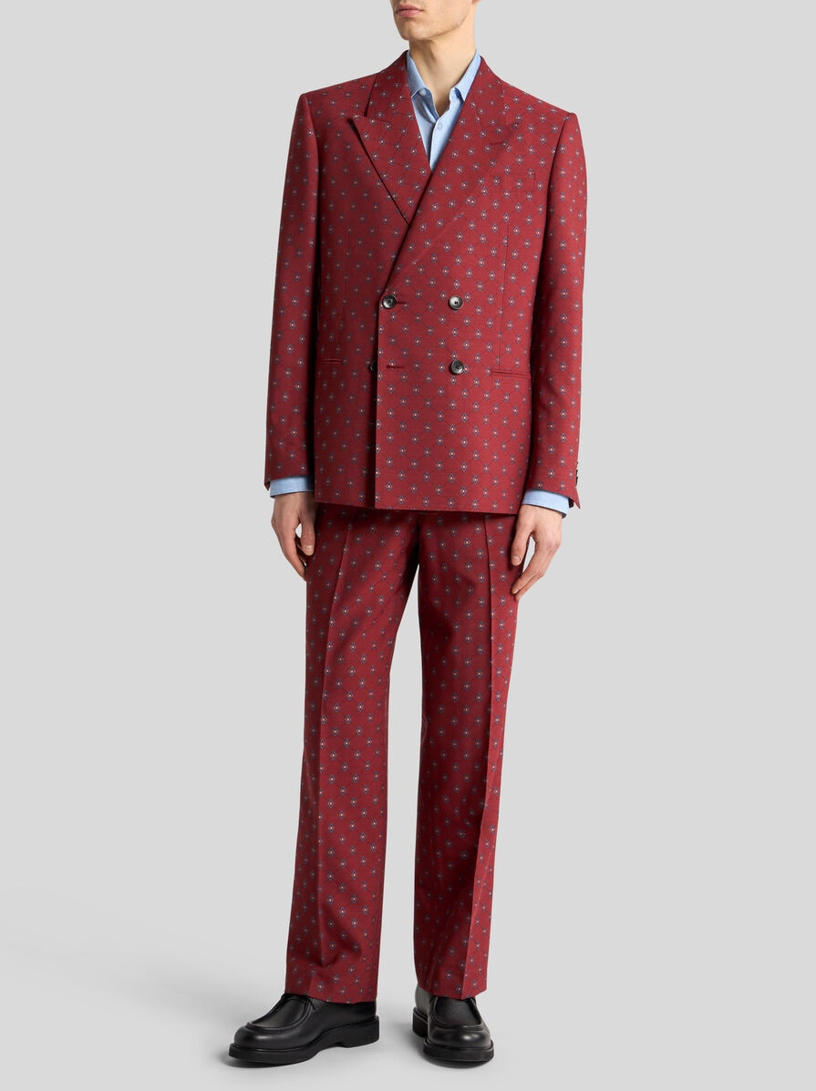DOUBLE-BREASTED ARCHIVE TIE JACQUARD BLAZER - 3