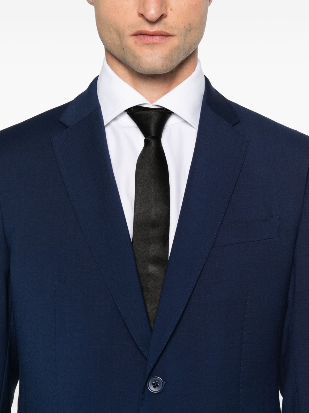 virgin wool single-breasted suit - 4