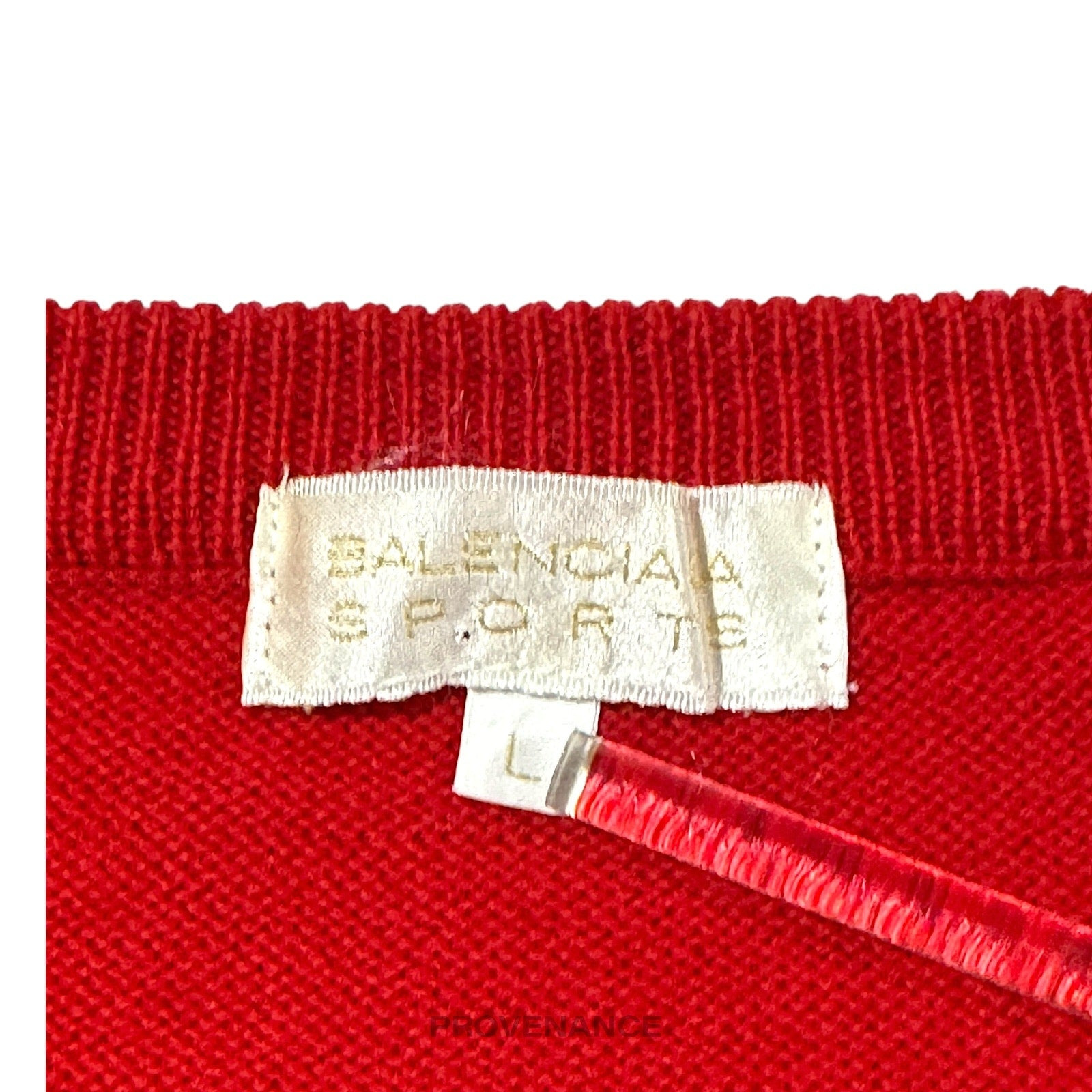 Balenciaga Sports Golf Crewneck Wool Sweatshirt - Red L - 10