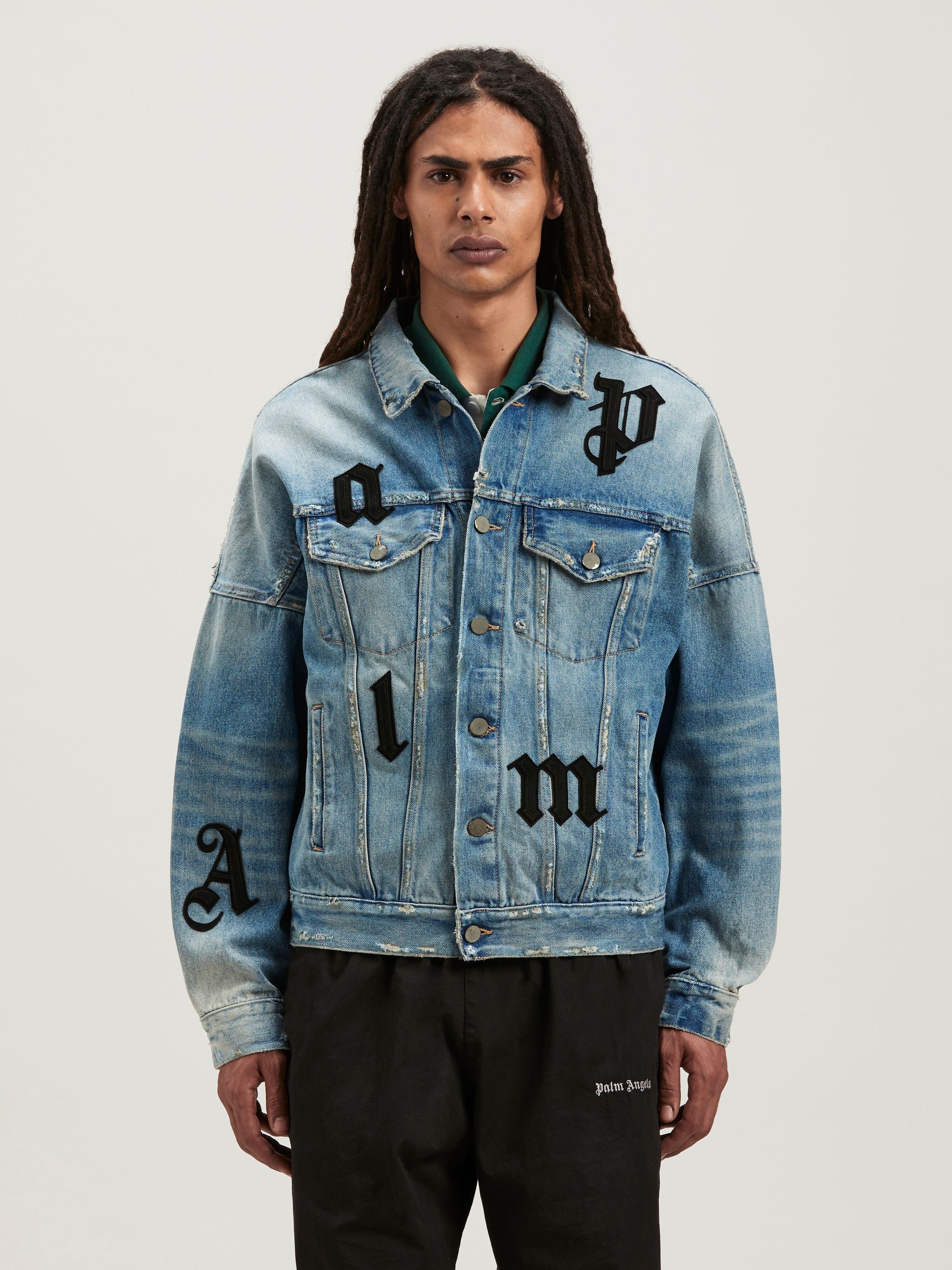 Oversize Logo Patches Denim Jacket - 3
