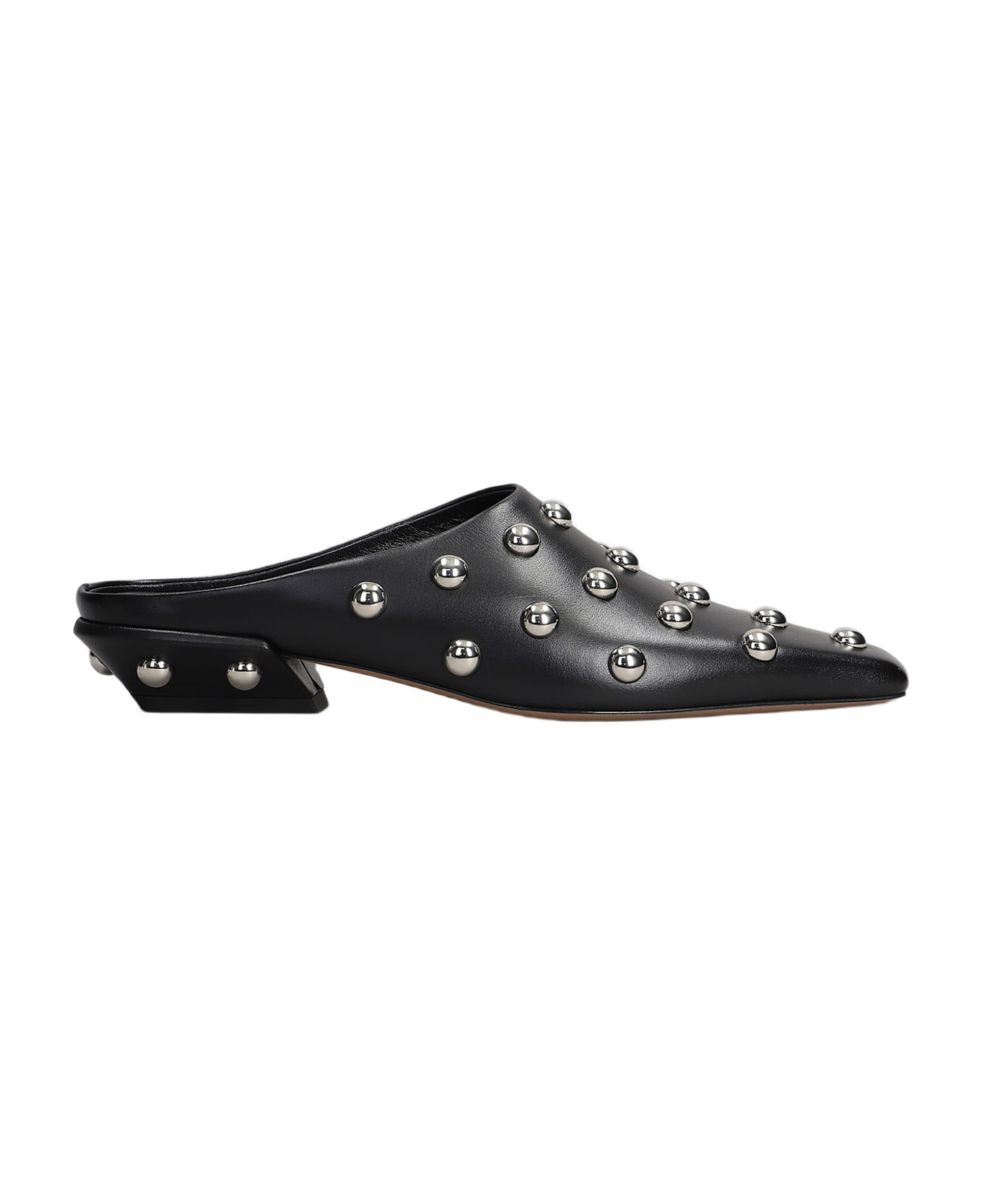 Belle Sabot 25 Slipper-mule In Black Leather - 1