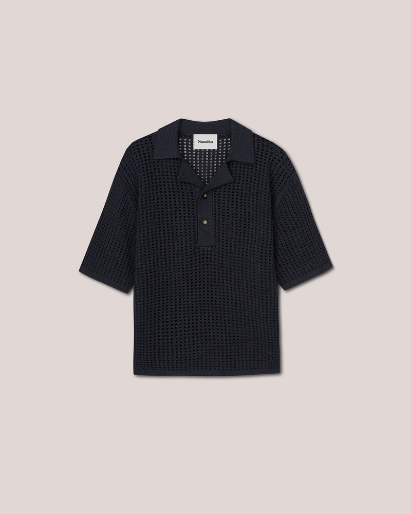 DORIAN - Paper crochet shirt - Charcoal 1