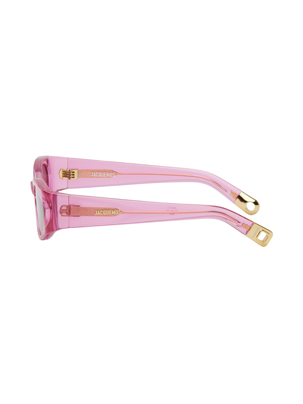SSENSE Exclusive Pink 'Les Lunettes Ovalo' Sunglasses - 3