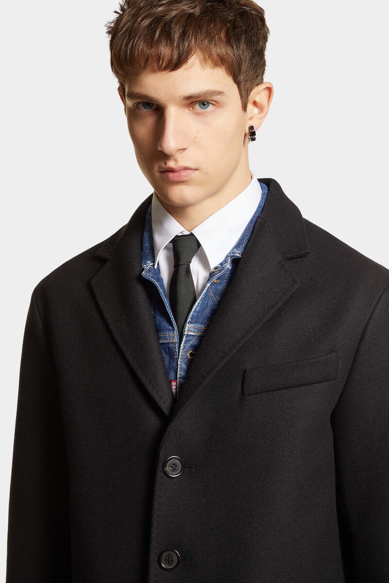 FELTED WOOL SOFT SHOULDER COAT - 5