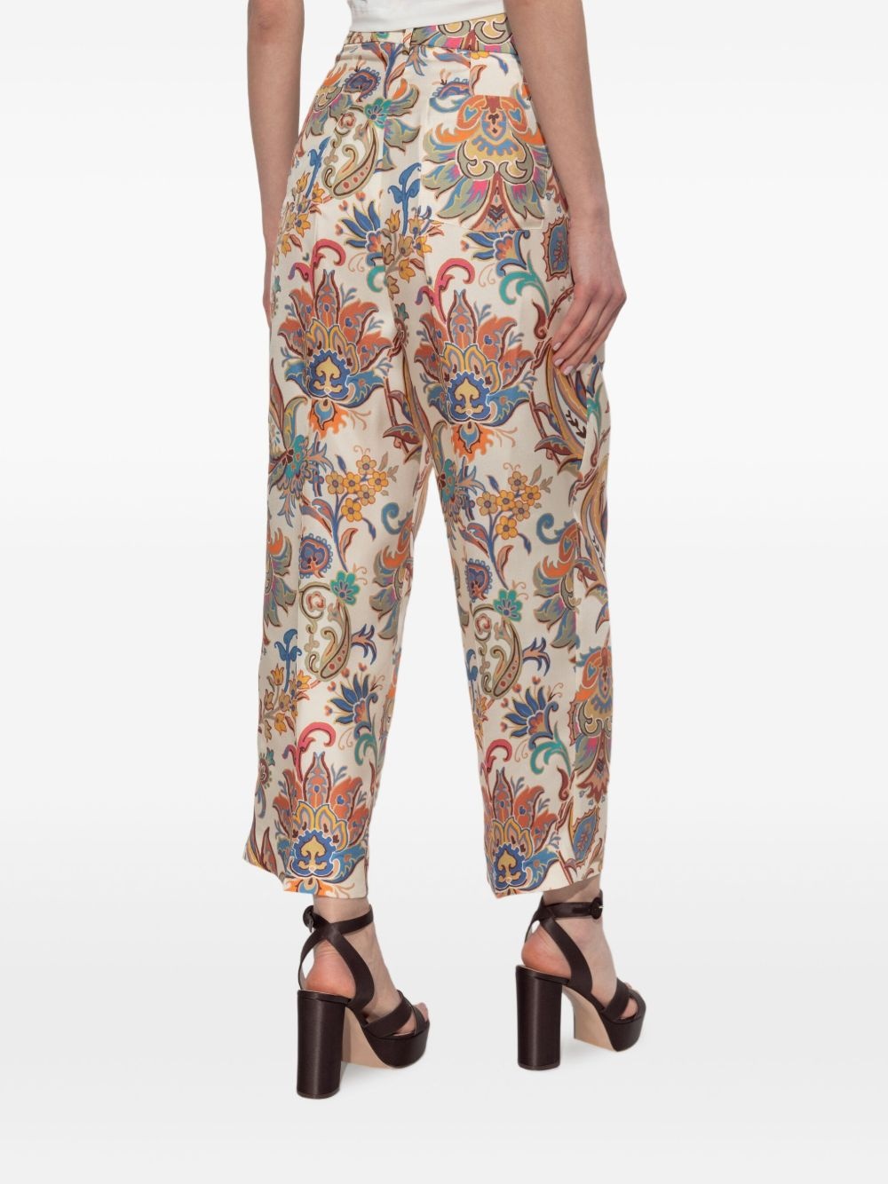 paisley-print trousers - 4