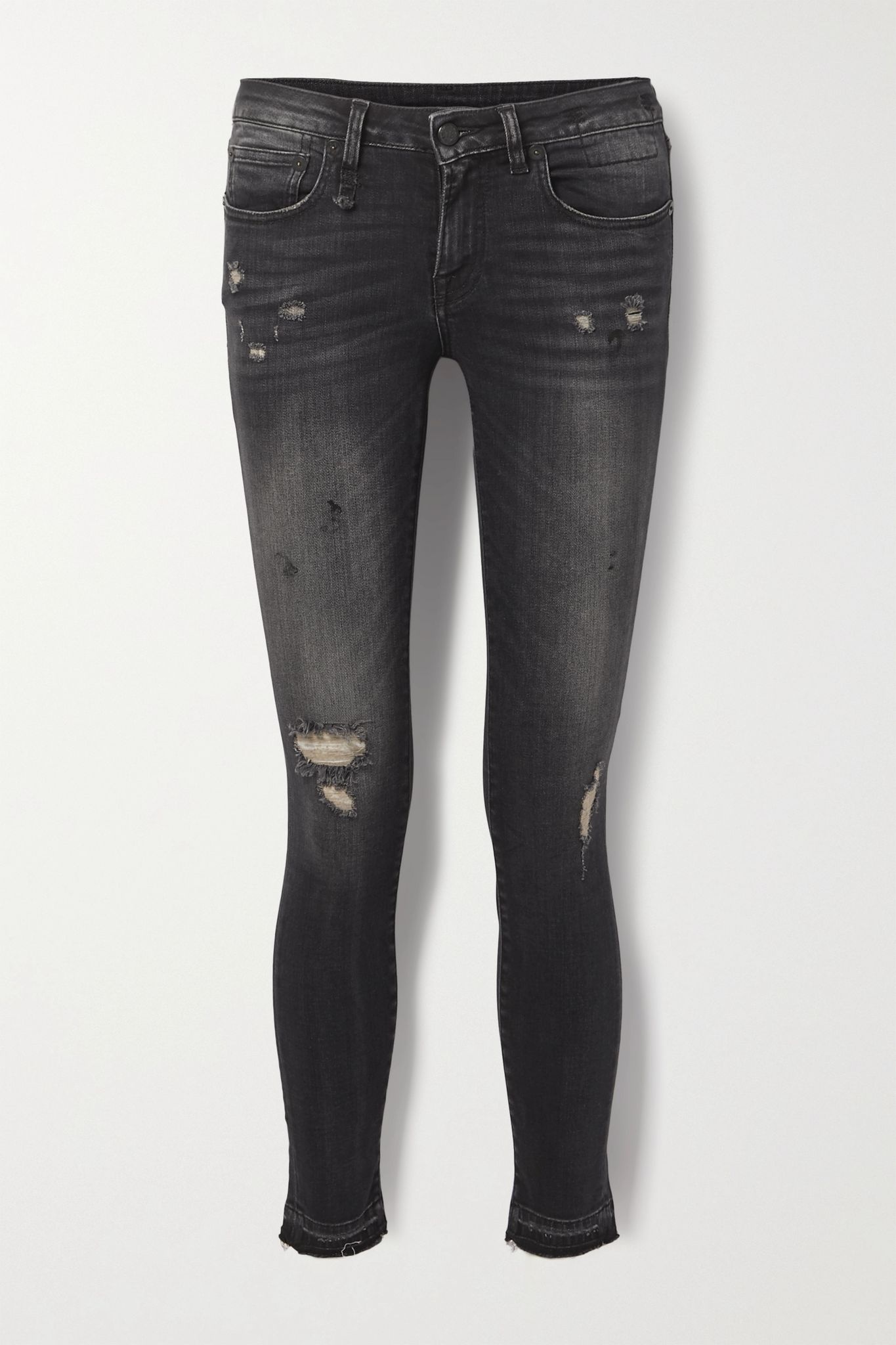 Kate distressed high-rise skinny jeans - 1