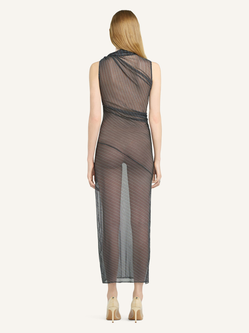 DRAPED MESH DRESS 4
