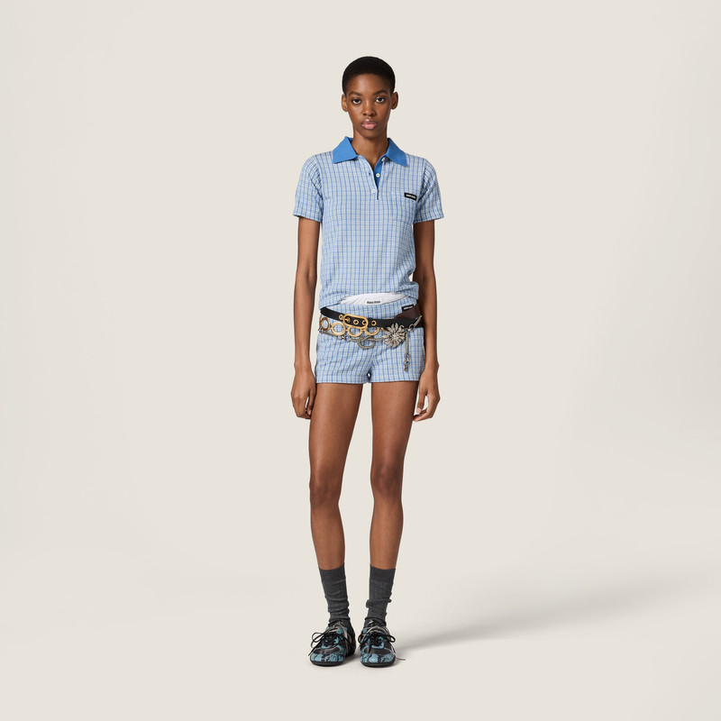 Miu Miu Cashmere and silk polo shirt outlook