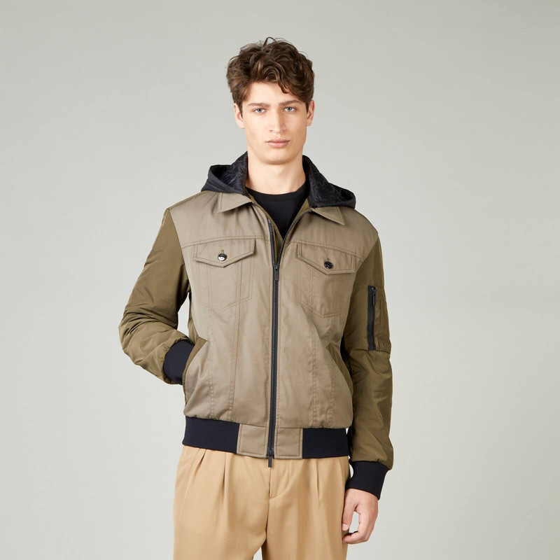 Bomber Jacket with Hood Green 4