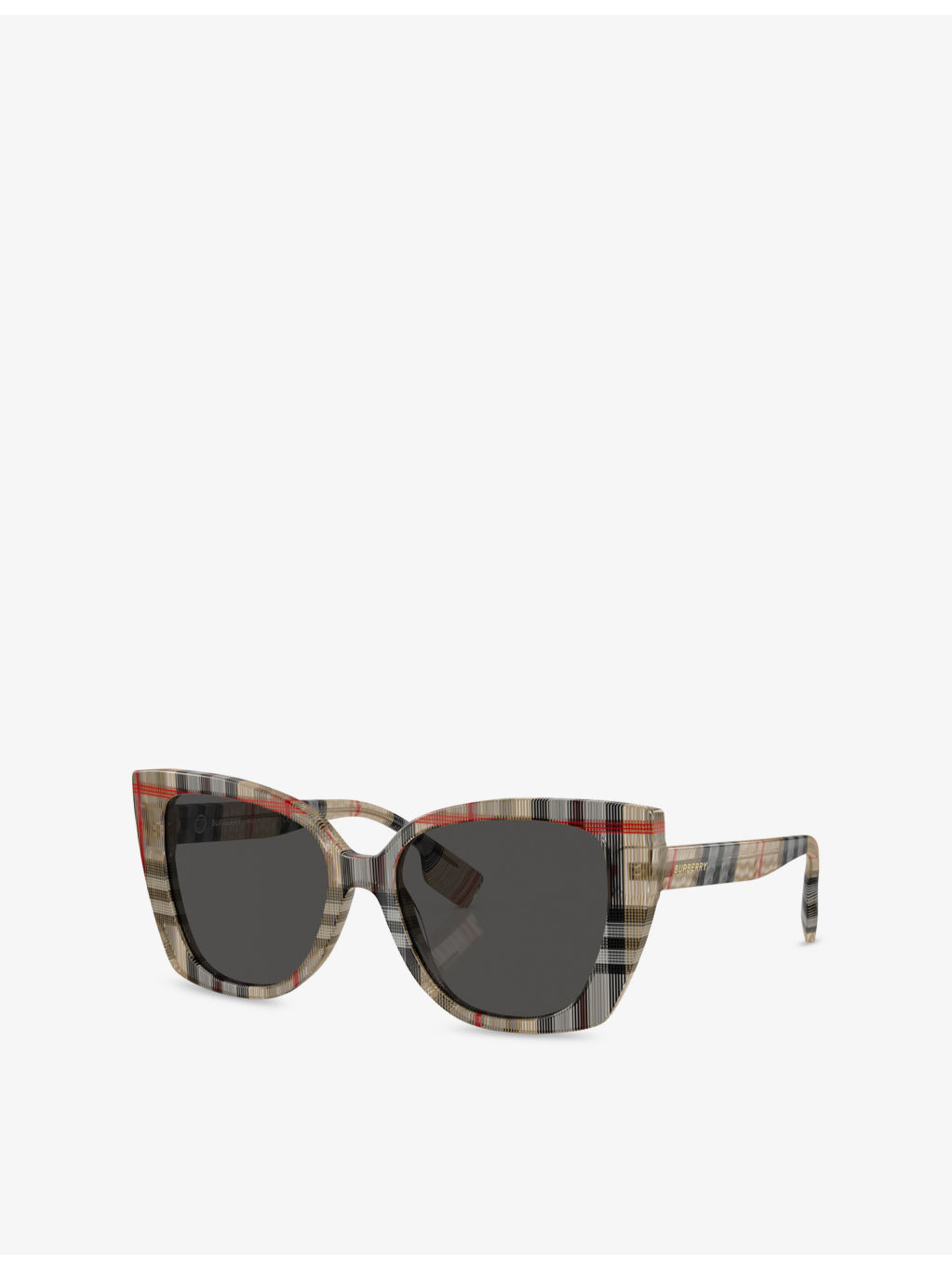 BE4393 Meryl Cat-Eye Checked Acetate Sunglasses - 2